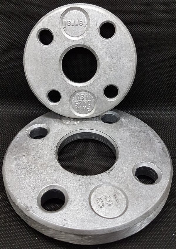 DN 20 / 26,9 mm / 3/4" - PN 10 - GK-AL-SI 12 CU - glatter Aluminiumflansch