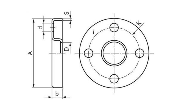 *DN 100 / 114,3 mm / 4" - PN 10 - Stahl verzinkt - Losflansch EN 1092-1 (Typ 02)