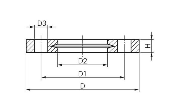 *DN 20 / 26,9 mm / 3/4" - PN 16 (DIN) - 25 mm - Losflansch PVC-U